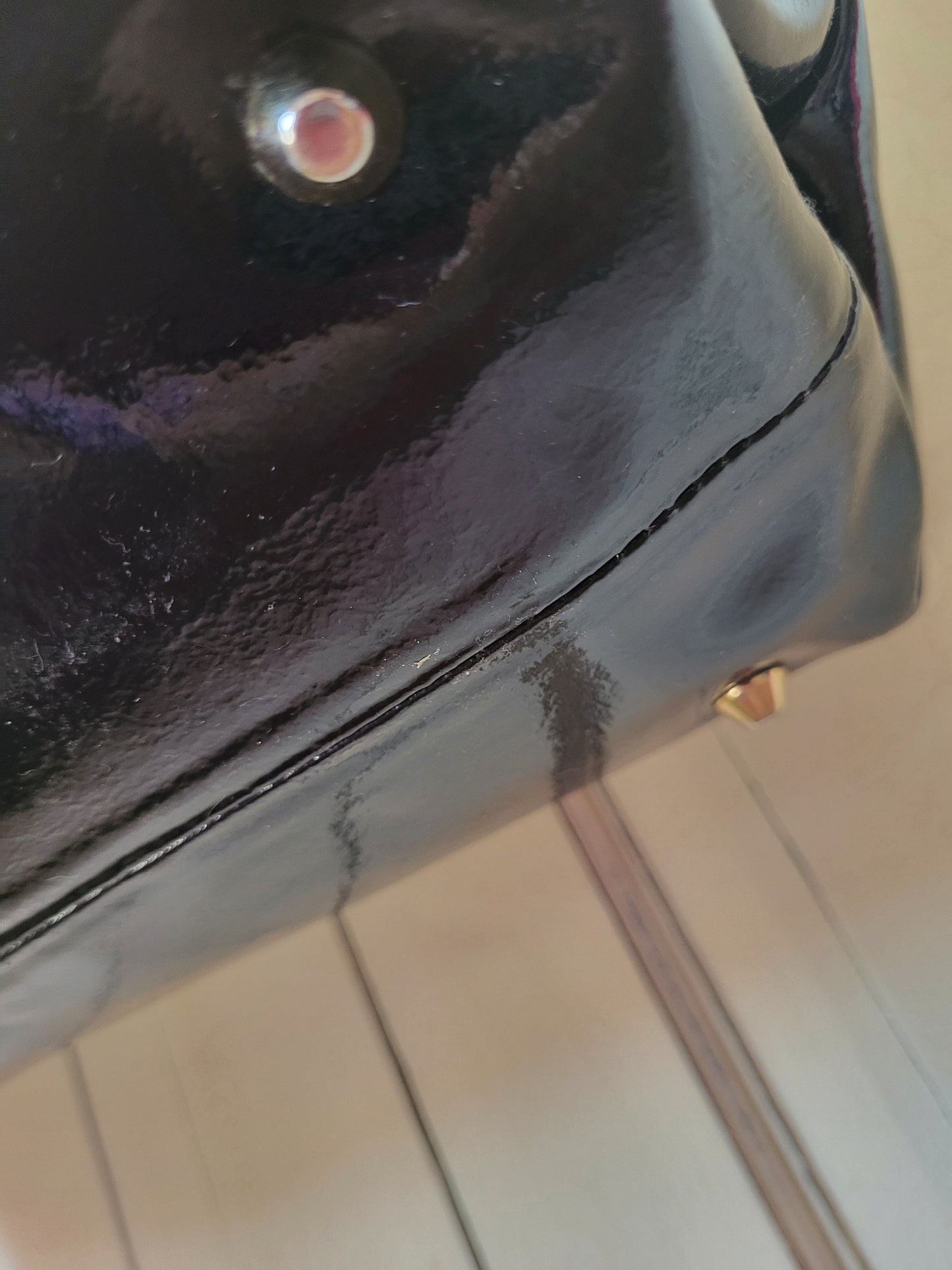 Aspinal of London Patent Black Slouch Hobo Bag