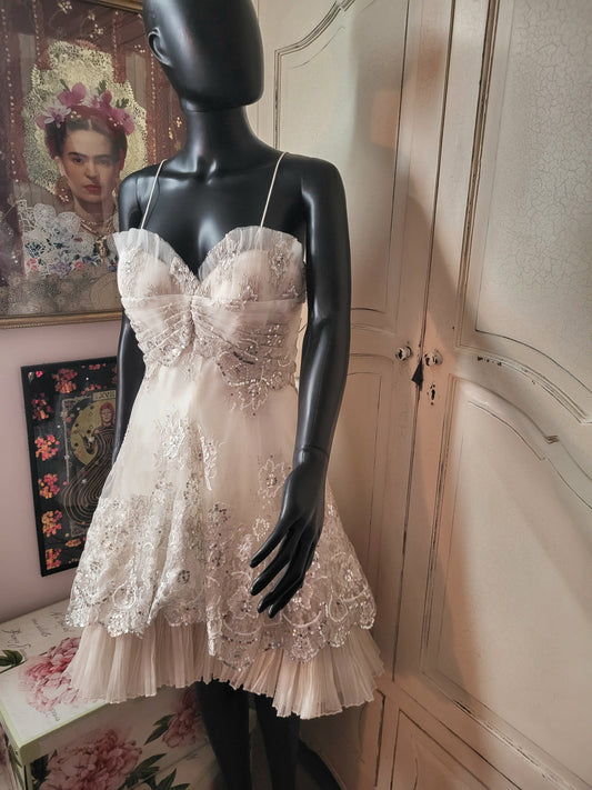 Anais Cream Embellished Gown