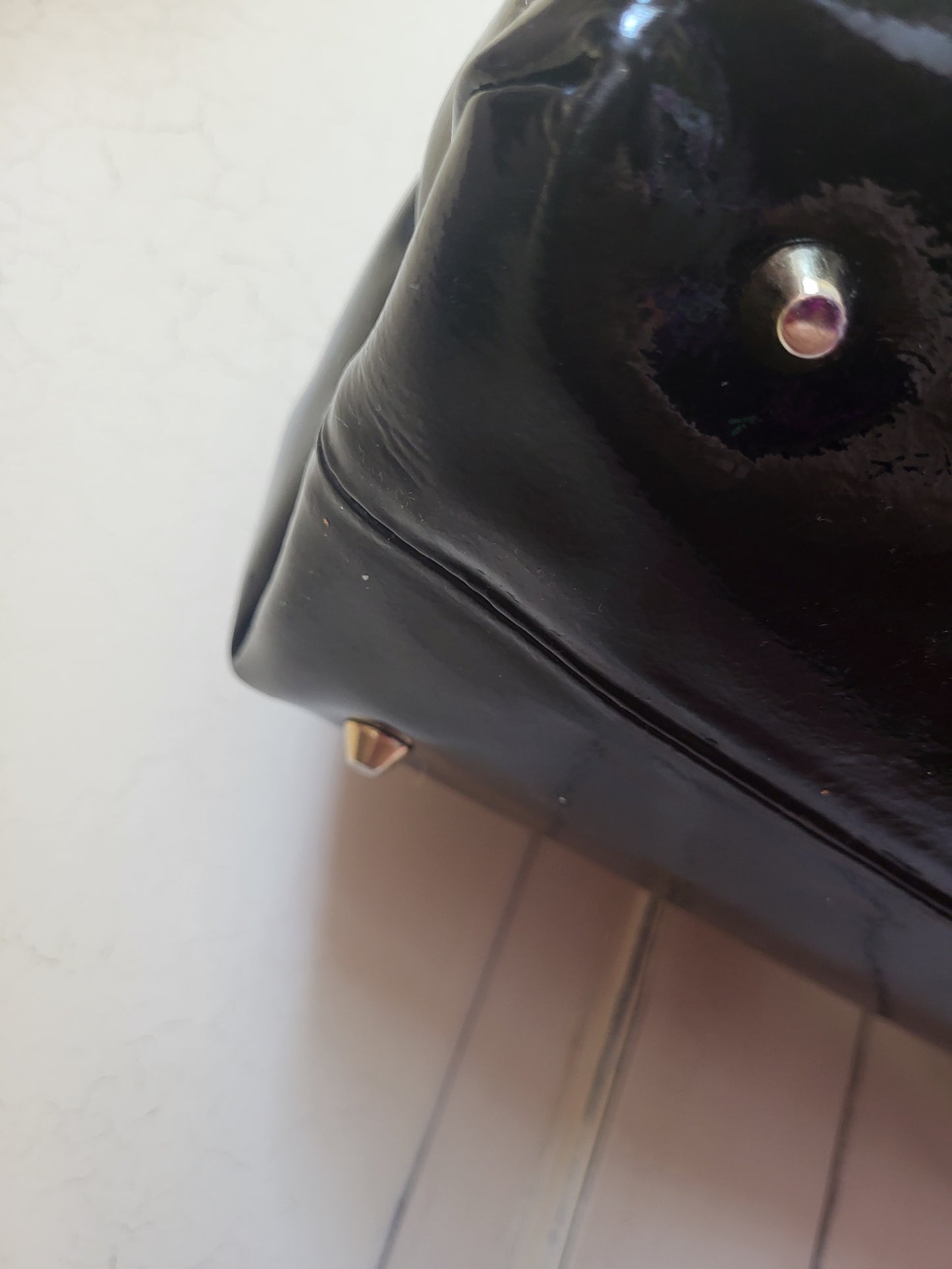 Aspinal of London Patent Black Slouch Hobo Bag