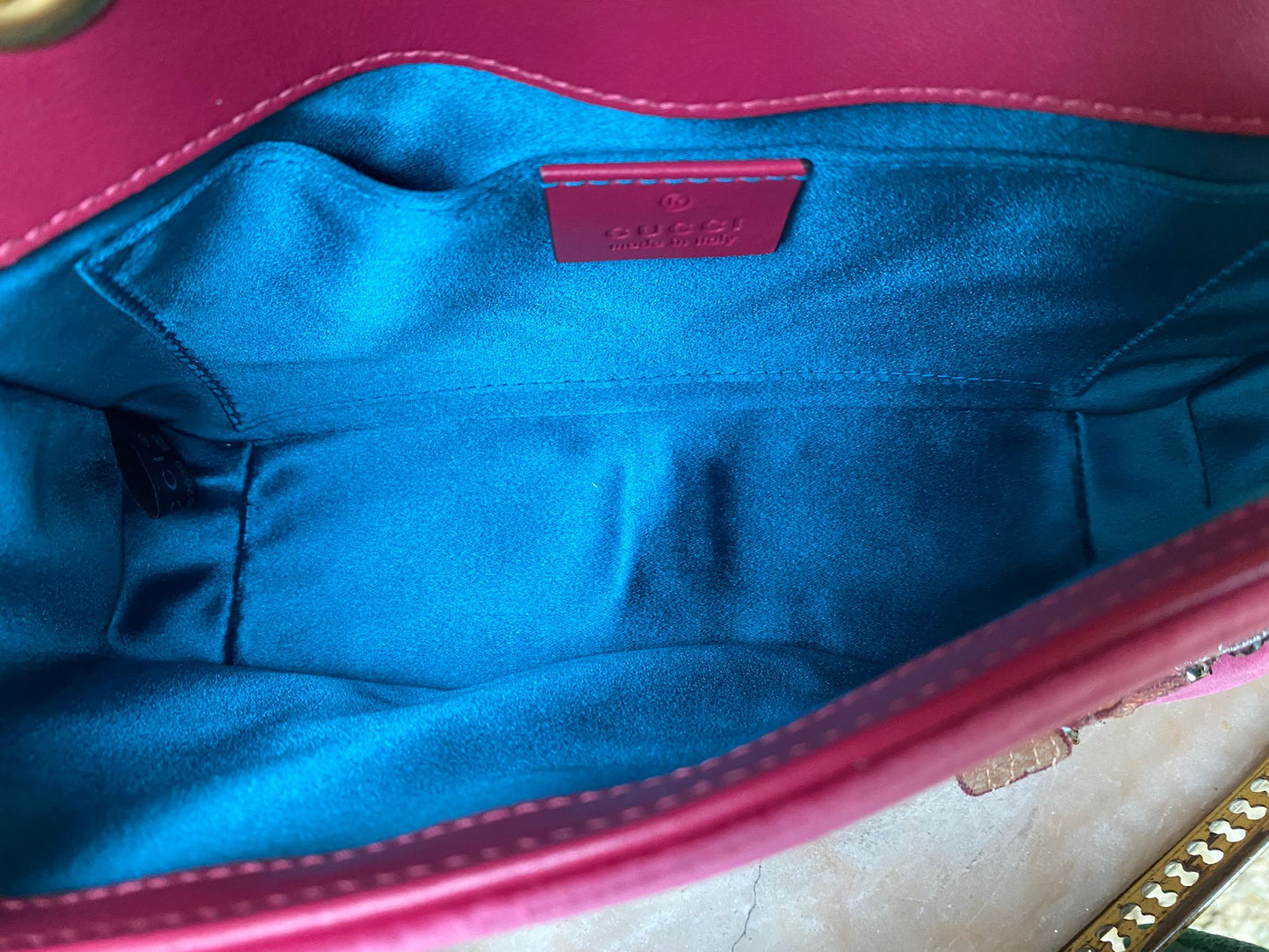 Gucci Crystal Embellished Velvet Marmont Bag