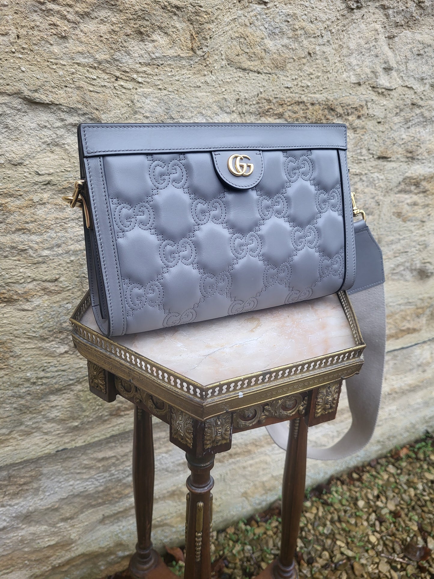 Gucci GG Matelassé Quilted Leather Shoulder Bag