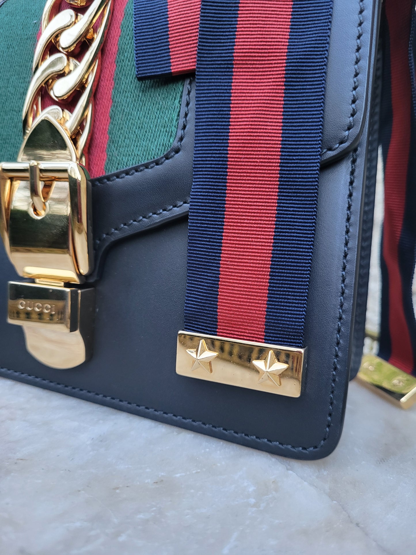 Gucci Sylvie Leather Shoulder Bag