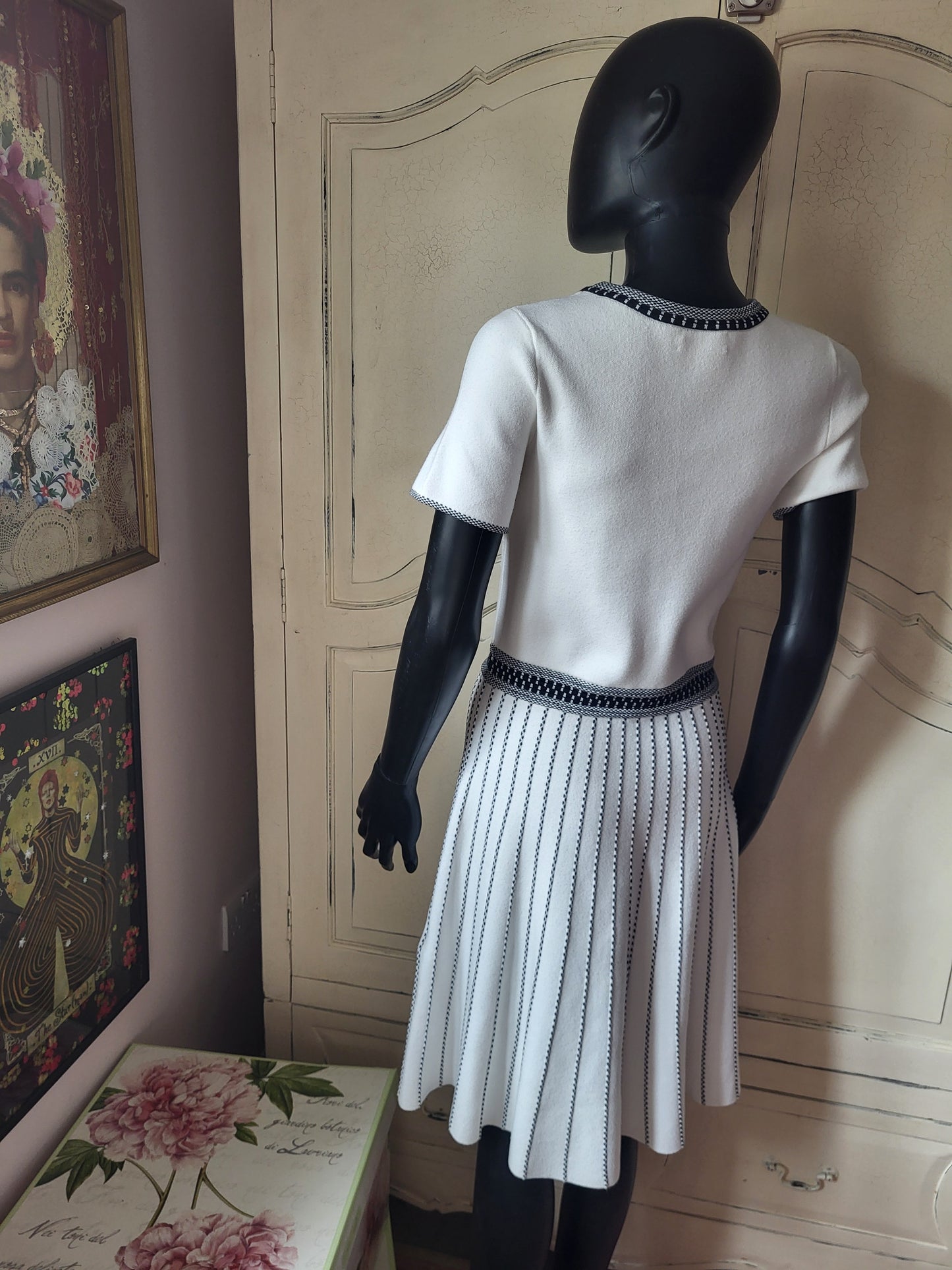 Hobbs Cream Knitted Dress