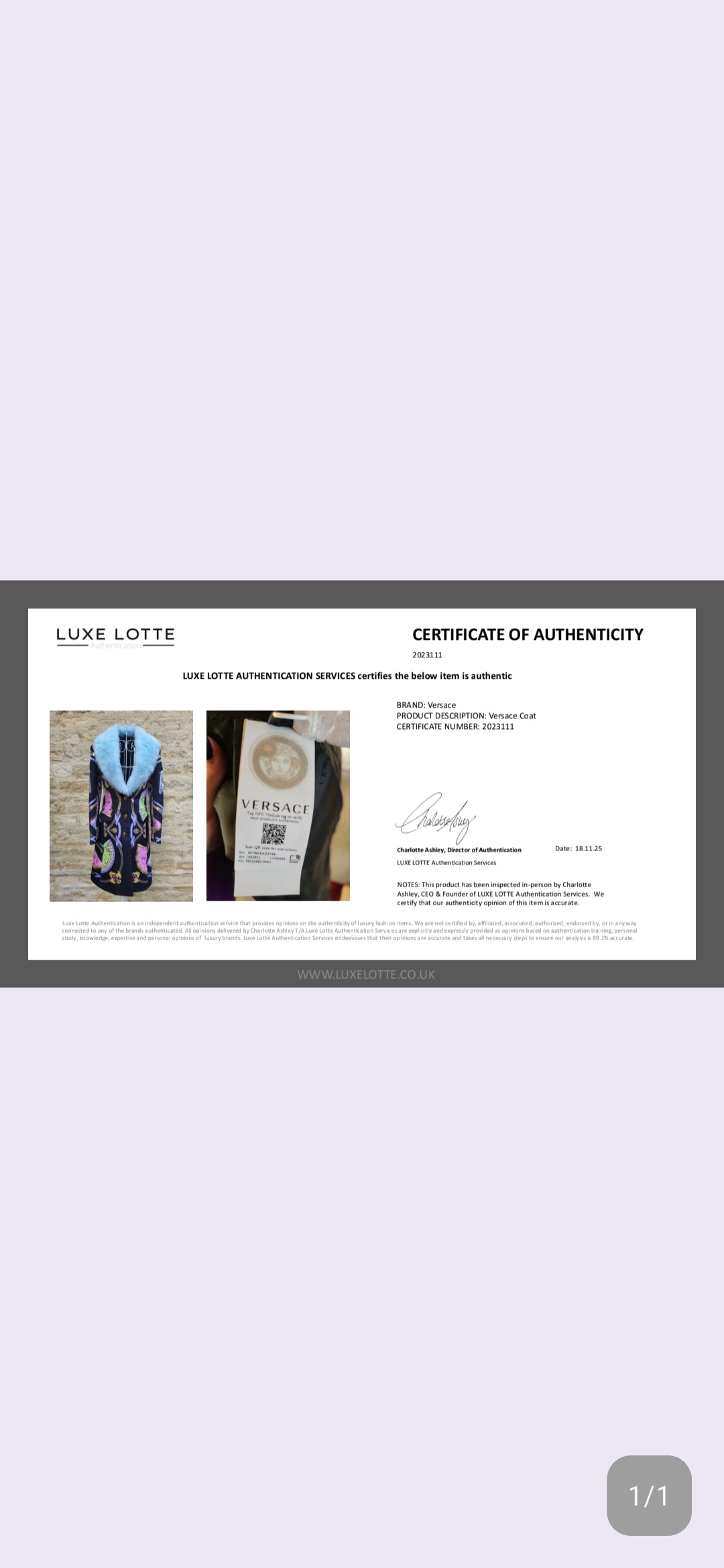 Versace Blue Faux Fur Collar Brocade Coat