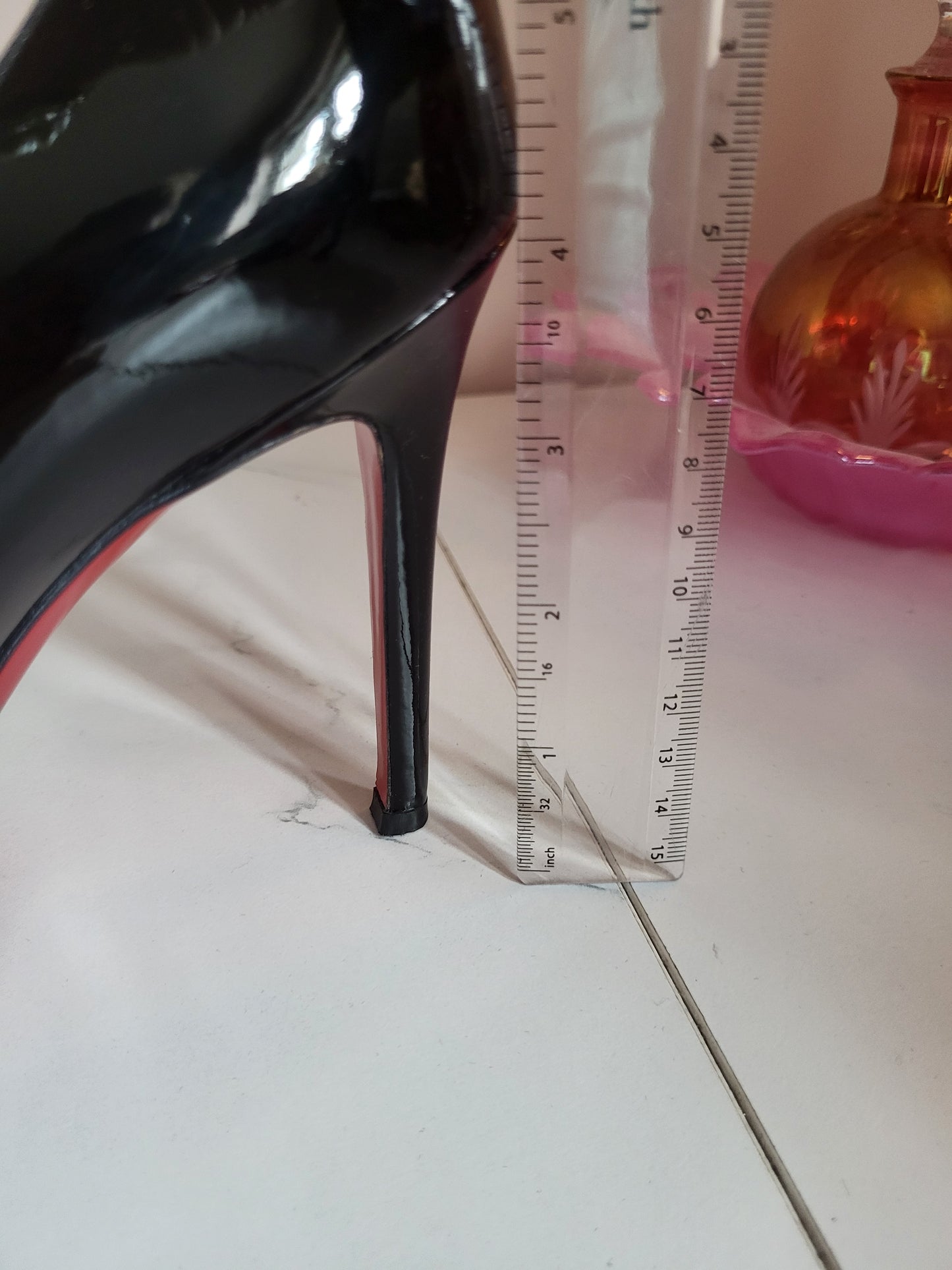 Christian Louboutin Patent Black Court Heels