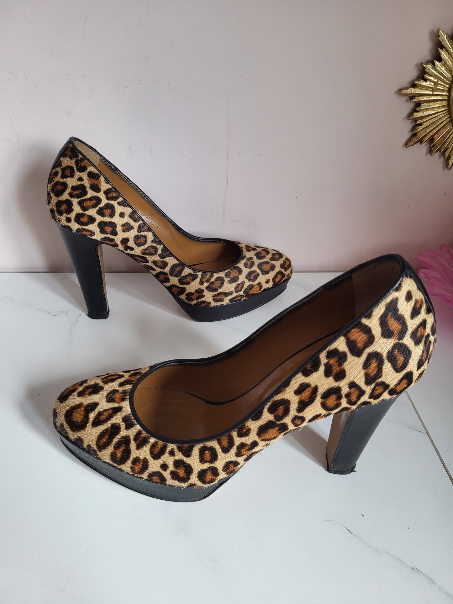 Vintage Hobbs Fully Leather Lined Ponyskin Platform Heels