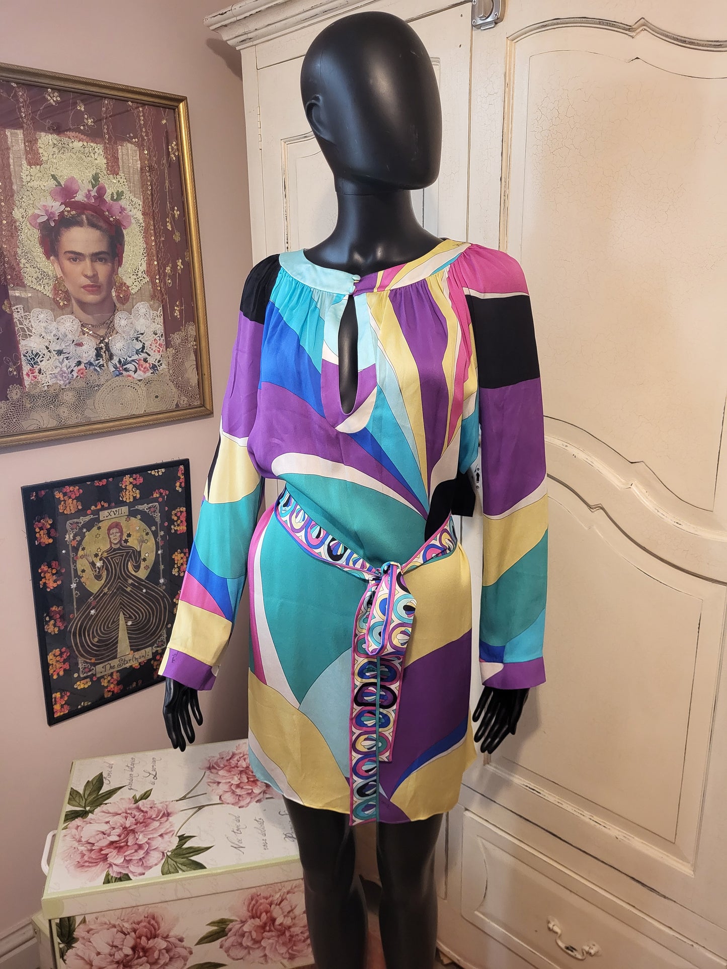 Emilio Pucci 100% Silk Multicolour Mini Dress