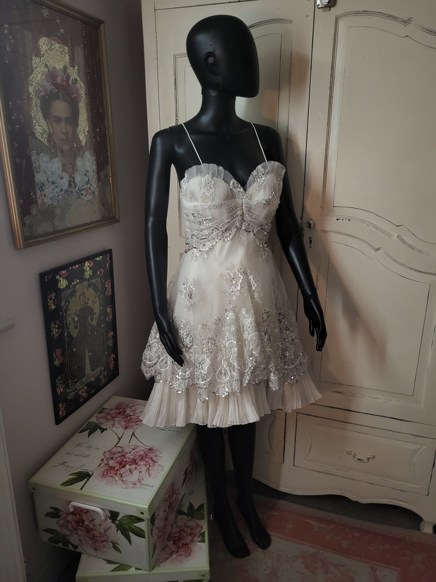 Anais Cream Embellished Gown